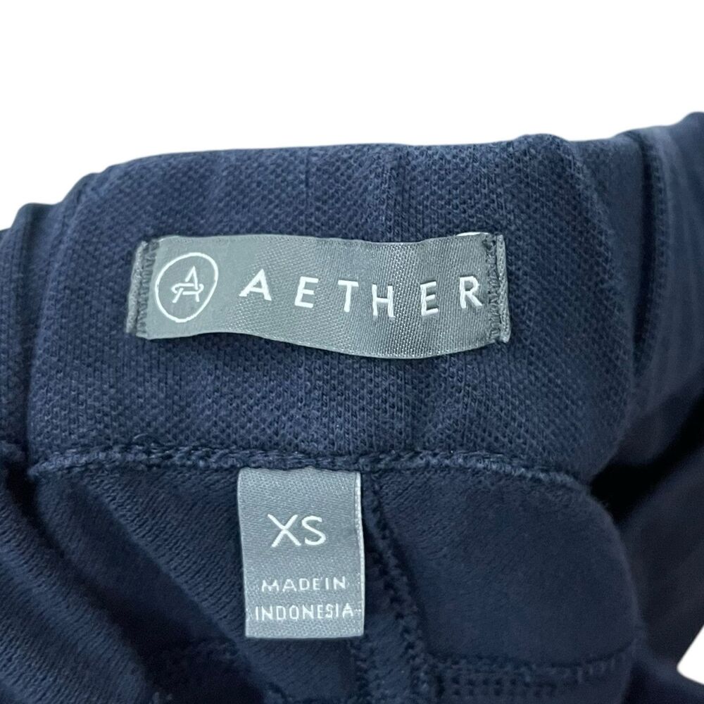 Aether Cropped Travel Pants Women's XS Navy Elastic Waist Casual Comfort Minimal - Picture 11 of 11